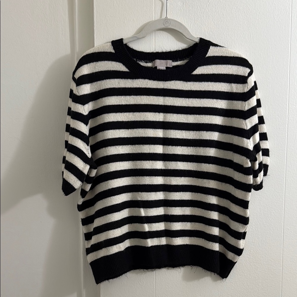 Black and White Striped Sweater